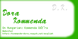 dora kommenda business card